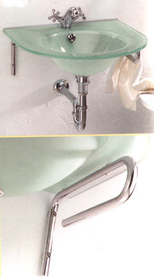 Glas H�ndvaske,  Badekar  H�ndvaskebatteri