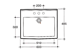Simas Rettangolare H�ndvaske
