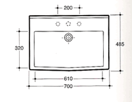 Simas Rettangolare H�ndvaske