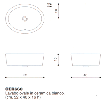 Lavatórios Agape Dimensioni