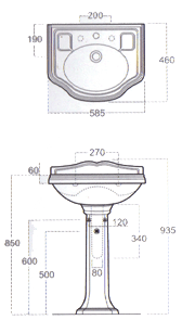 Lavatórios suporte, Torneiras, sanitários