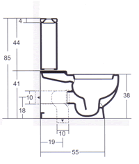 Sanitários Axa Vaso Monoblocco