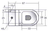 Sanitários Axa Vaso Monoblocco