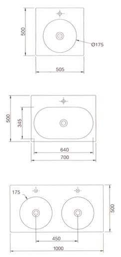 Lavatórios Asolo da Ceramica Dolomite