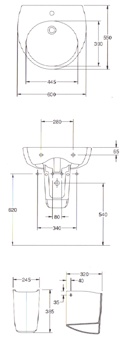 Lavatórios Ceramica Dolomite Sweet Life