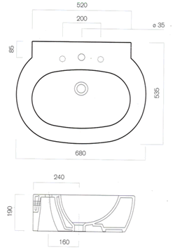 Lavatórios Pozzi Ginori Easy