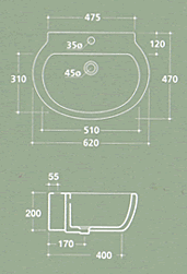 Lavatórios Galassia EL1