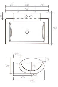 Lavatórios Ceramica Esedra Ontário