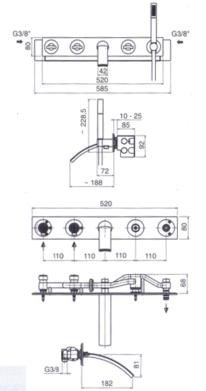 Torneiras, Lavatórios