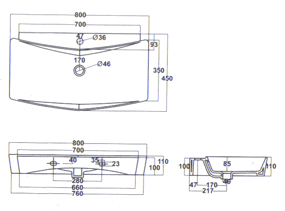 Lavatórios Althea Ceramica Oceano