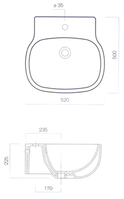 Lavatórios Pozzi Ginori 500