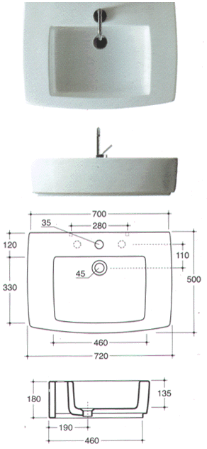 Lavatórios Galassia SA02