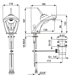 Torneiras, Lavatórios